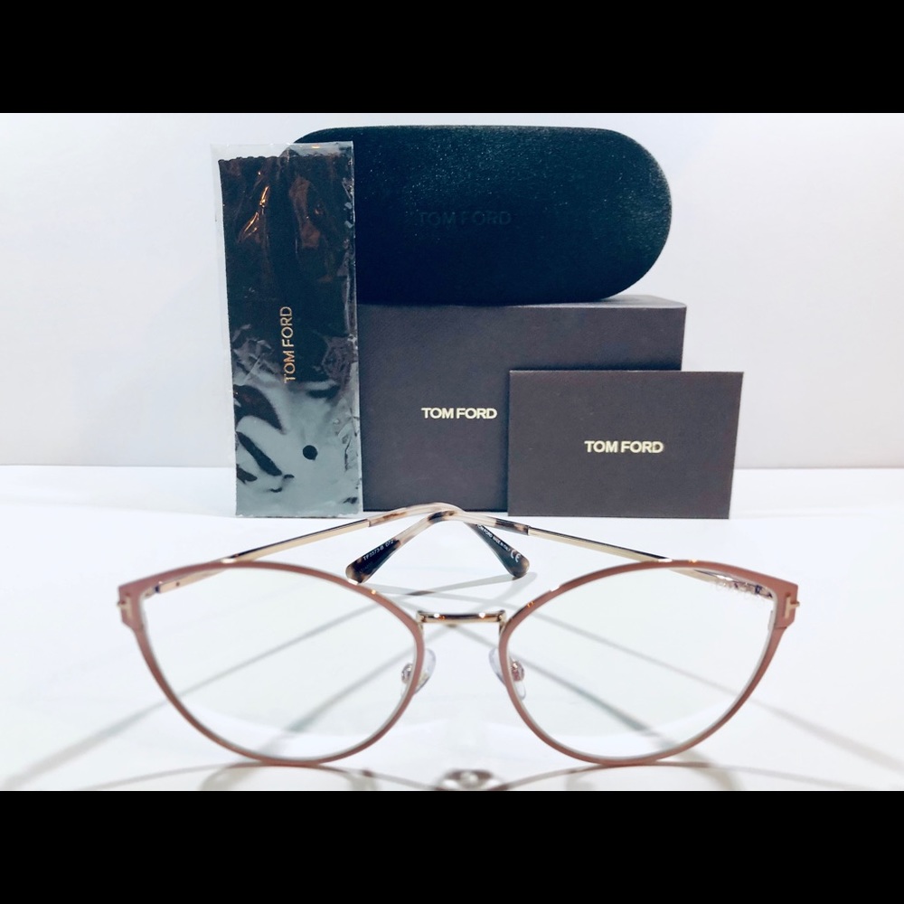 Tom Ford Eyeglasses Pink Blush Rose Gold Metal 55